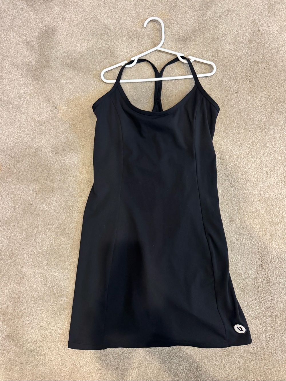 Vuori Black Mini Dress with Racerback